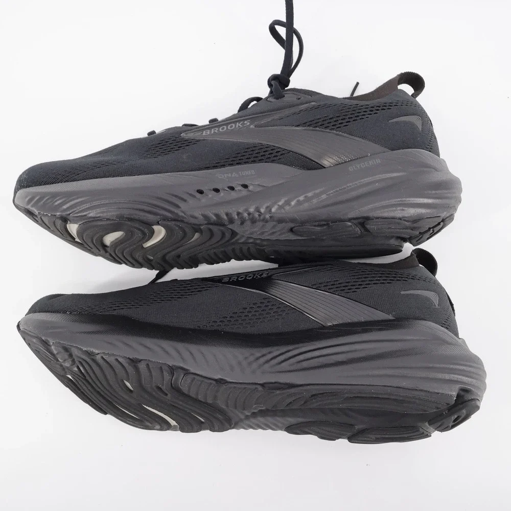 Brooks Glycerin GTS 22 Support Cushioned Athleisure Running Shoe Black Mens 13